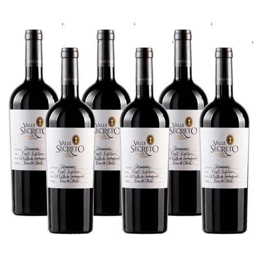 Case of 6 Valle Secreto First Edition Carmenere 75cl Red Wine